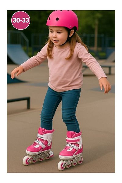 NUNU Adjustable-Lighted-One Row and Double Row Useable Skating Number 30-33