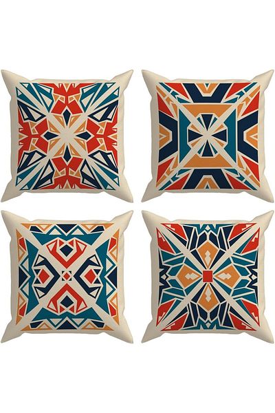 Mena Rise Diyar-ıFırsatShop Husă de pernă etnică din 4 piese Ds1 1017157