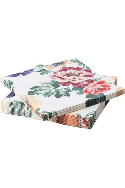Mena Rise Şirinshop Smaksinne Paper Napkin, 33 X 33 Cm, Multicolour/Flower 1108107