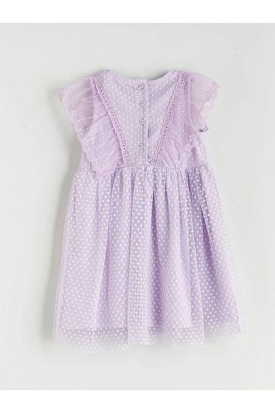 LC Waikiki Lcw Baby Ecru Crew Neck Floral Baby Girl Dress