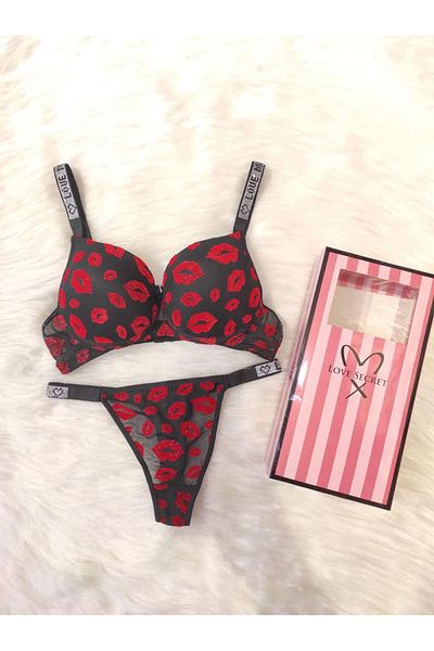 Modaley Giyim Push up Bra Underwear Set B Cup Without Box