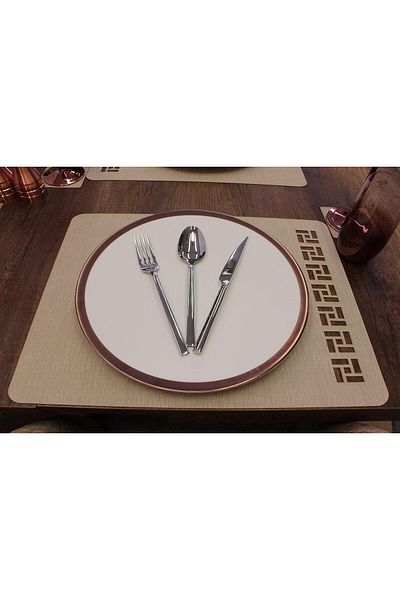 Mena Rise Şirinshop Tangram Yacht Leather Laser Cut American Service 2 Pcs 35X45 cm 1108107