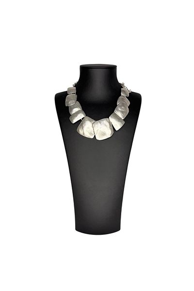 Smyrna Silver Plated, Adjustable, Zamak Necklace (Squares)