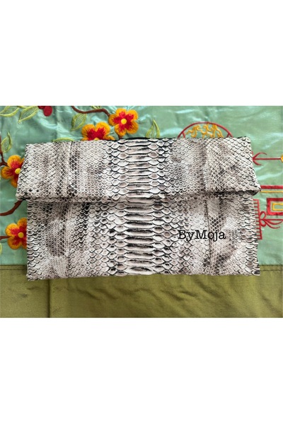 deri Kadın Çanta Hakiki Yılan Piton Derisi Clutch Çanta Aksesuar Python Deri ...