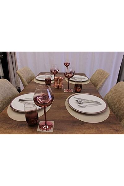Mena Rise Şirinshop Oval Yacht Leather Laser Cut American Service 2 Pcs 35X45 cm 1108107