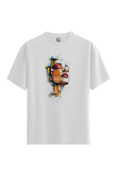 Color Luxe Fragments of Her - Women's White T-Shirt 100% Cotton - Premium Qua...