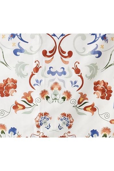 Mena Rise Şirinshop Viola Patterned 100% Cotton Satin Duvet Cover Set, Tile, Double (Duvet Cover: 200X2