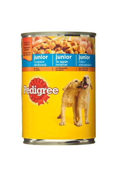 Pedigree 10 X Hrană Umedă Junior, Pui În Aspic, 400g