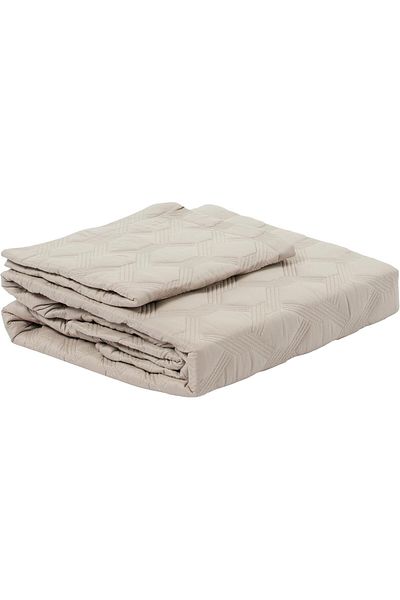 Mena Rise Fikirshop Marissa Quilted 100% Polyester Bedspread Set, Gray, Single (Embroidered Bed