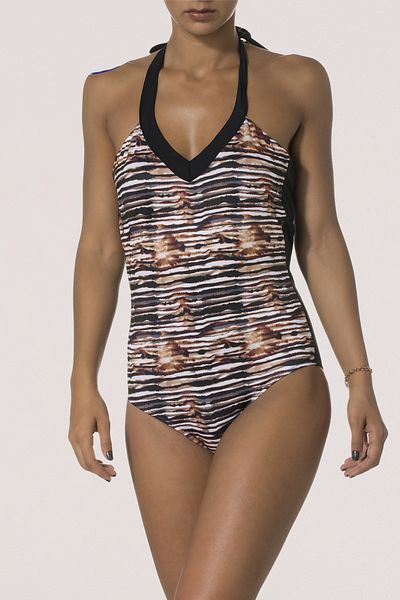 ZENCHES Costum de baie decoltat pe spate