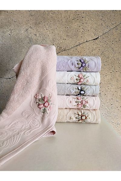 Fiesta Ellite Handmade 3D Brodat 6 bucăți 30x50 cm Prosoape de bucătărie 100% bumbac