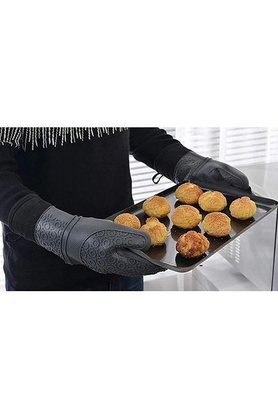 Mena Rise Silicone Fireproof Non-Stick Heat Insulated Kitchen Oven Mitts