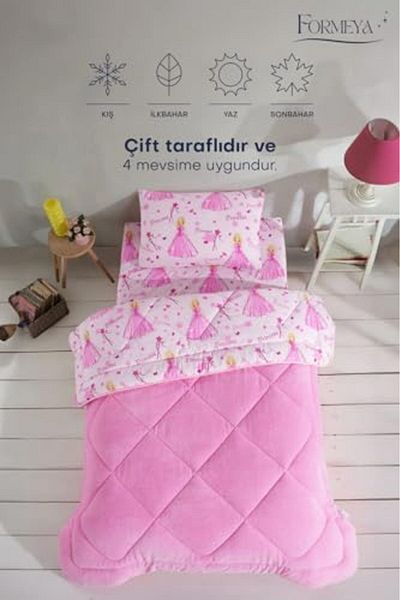 Mena Rise Murahzeshop Single Sheet Princess Patterned Double Sided Wellsoft Sleeping Set (Quilt + Sheet)