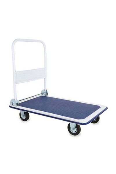 GENERAL Foldable Iron Platform Trolley Blue/White 70x50 cm