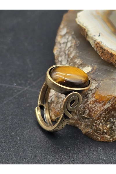 NBS Beautiful Naturel Stones Bakır Saf Kaplan Gözü Kaliteli Ayarlanabilir Yüz...