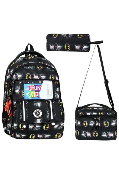 Baginn Set de 3 geanți pentru școală primară 42*30 cm cutie de prânz trusa de creion spate ortopedic țesătură hidrofugă