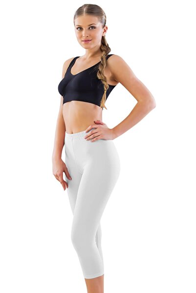 Emay ΛΕΥΚΟ MI 7600 Lycra Capri κολάν