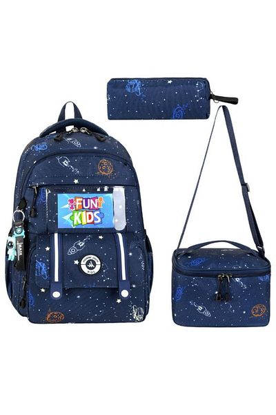 Baginn Set de 3 geanți pentru școală primară 42*30 cm cutie de prânz trusa de creion spate ortopedic țesătură hidrofugă