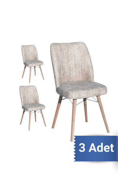 Avenza living Kare Gold 3LÜ Sandalye Mutfak Sandalyesi