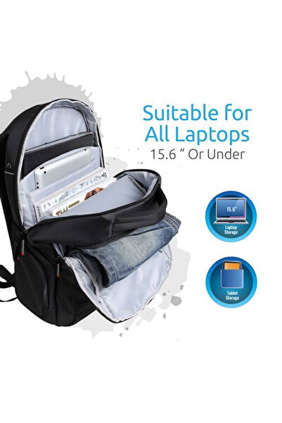 Promate حقيبة ظهر شديدة التحمل وخفيفة الوزن، مصممة خصيصًا لتناسب أجهزة الكمبيوتر المحمولة حتى 15.6 بوصة "