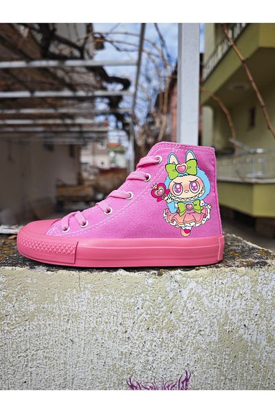 archiepet Purple Lace-Up Pink Sole Purple Shoes Omar Santive Anime Girls Shoes
