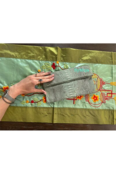 deri Kadın Çanta Hakiki Yılan Piton Derisi Clutch Çanta Aksesuar Python Deri ...