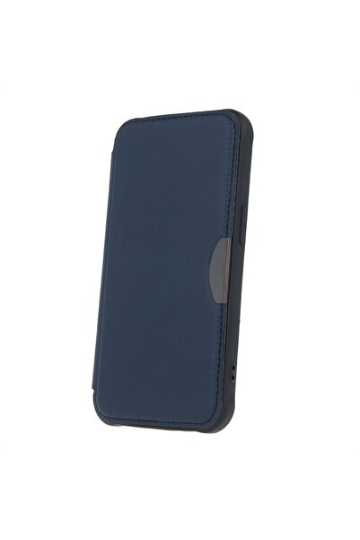 OEM Husa Smart Carbon, compatibila cu Samsung Galaxy S23, margini intarite, buzunar card, albastra