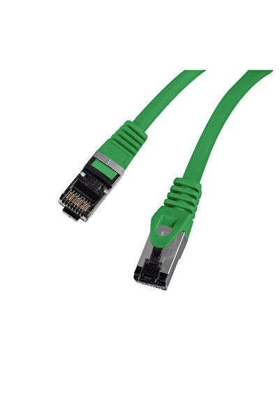 Lanberg Cablu internet CAT 8.1 S/FTP LSZH, lungime 25 cm, 44050, mufat 2xRJ45, verde