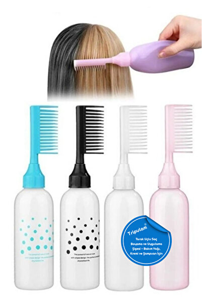 TRİPULAM Tarak Uçlu Saç Boyama ve Uygulama Şişesi – Bakım Yağı, Kremi ve Şamp...