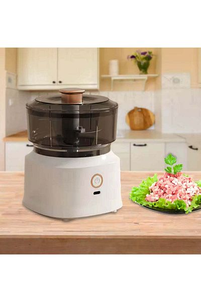 Generic Mini Cordless Multifunctional Electric Food Chopper USB Rechargeable for Garlic, Meat, Vegetables, B
