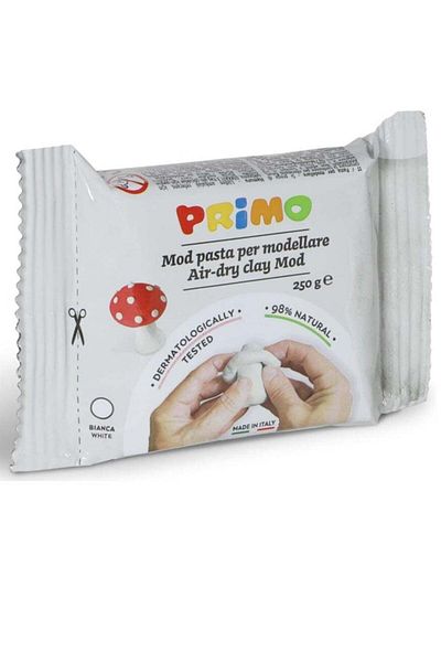 Primo Air-Dry Clay, White, 0.6 lbs, Non-Toxic, For Young Artists