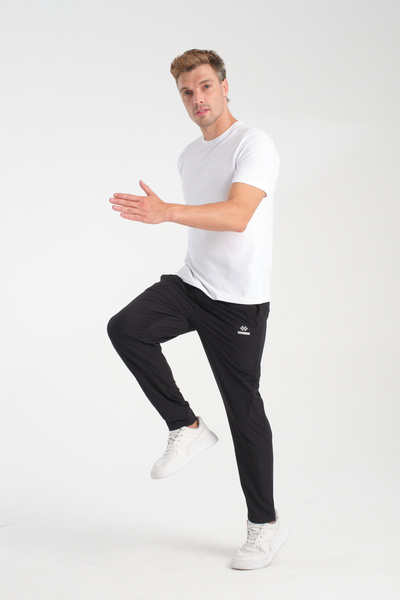 TOMMY LIFE Erkek Düz Paça Alt Eşofman 82167 Siyah