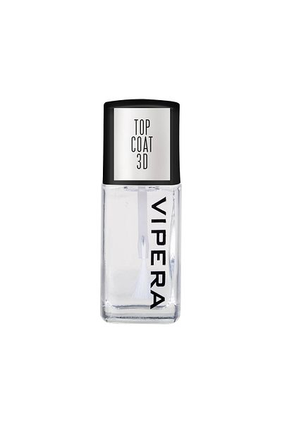 Vipera Top Coat pentru unghii 3D cu efect glossy, Transparent, 10 ml