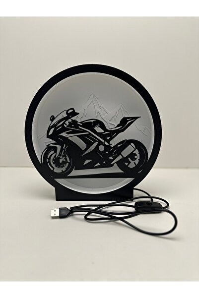 Butik Manzaralı Motor Dekoratif Led Lamba