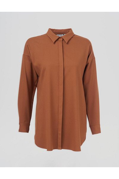 Kayra Basic Shirt Milk Coffee