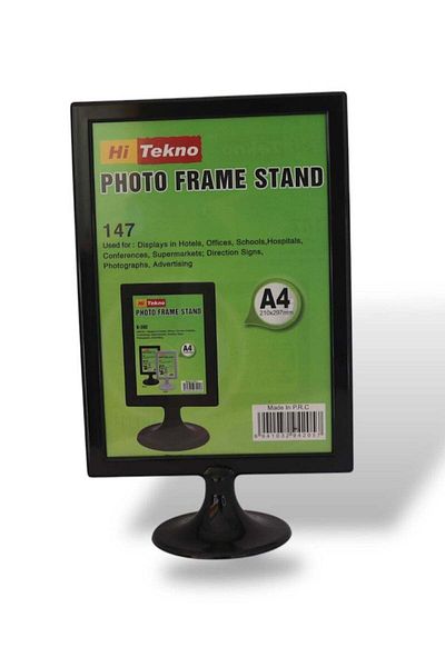 Hi Tekno Vertical Sign Holder A4 Size - Black