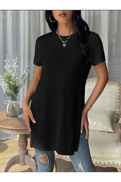 İpeksi Silky Women's Side Slit Sandy Fabric Blouse