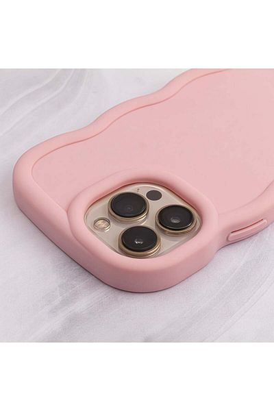 OEM Husa spate Candy pentru protectie Xiaomi Redmi A3 4G, din TPU mat cu margini ondulate, roz