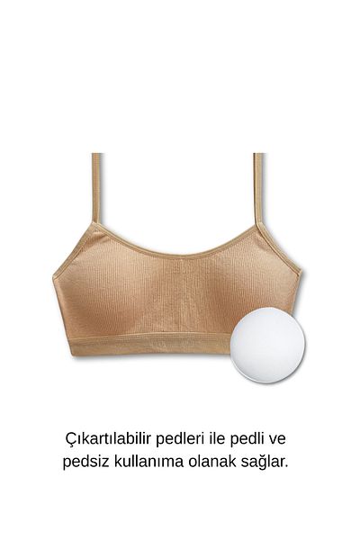 GizaKids 95% Cotton Girls' Thin Strap Training Bra Set of 4 |   Half Athlete