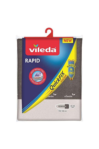 Vileda Ironing Board Cover 130x45 cm – Heat-Reflective, Durable Cotton – 1pc