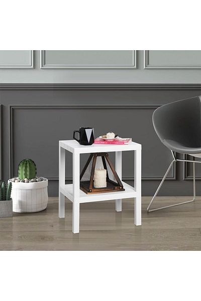 Mena Rise Life 2 Tier Plastic White Bathroom Kitchen Shelf Mit1054 1108107