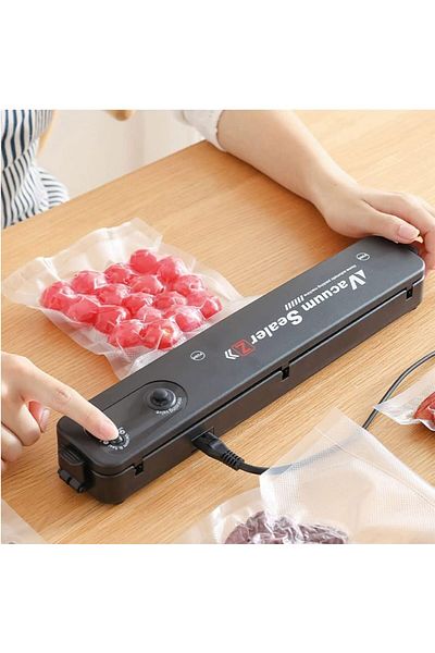 Mena Rise Şirinshop Sealer Home Type Vacuum Sealing and Sealing Machine + 10 Vacuum Bags 1108107