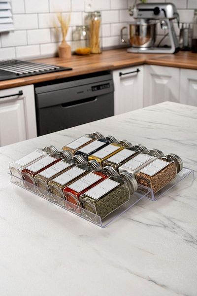 Mena Rise Şirinshop Spice Rack Set with Silver Plexi Stand 1108107