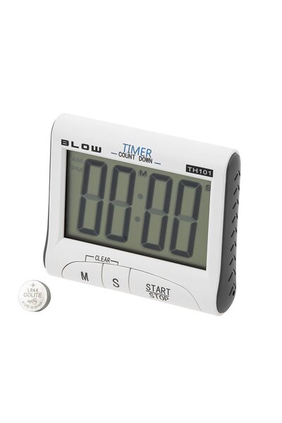 Blow TH101 digital clock, indoor, with alarm and stopwatch, table stand and magnet, 83x73x22mm