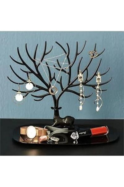 Mena Rise Şirinshop Deer Design Jewelry Stand Ring Earring Necklace Hanger Jewellery Organizer Si̇y