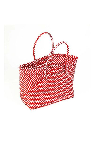 BASURRAH Red and white travel bag BBG21-1325
