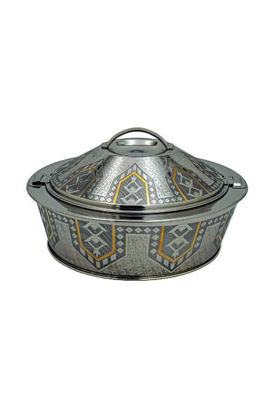 rexa 3.5L Stainless Steel Food Container – Elegant Islamic Design for Hot Food Storage & Serving
