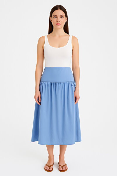 Meymo Yandan Bağcıklı Etek