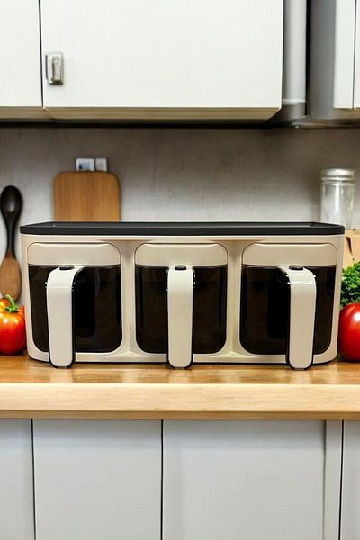 Mena Rise Diyar-Ifırsatshop 3-Piece Spice Rack Set That Can Stick to Tiles with Stand, 1017157