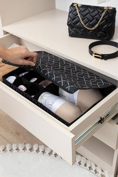 Mena Rise Şirinshop Door 13 Compartment Drawer Organizer with Cover Socks, Bra Organizer (1) 1108107